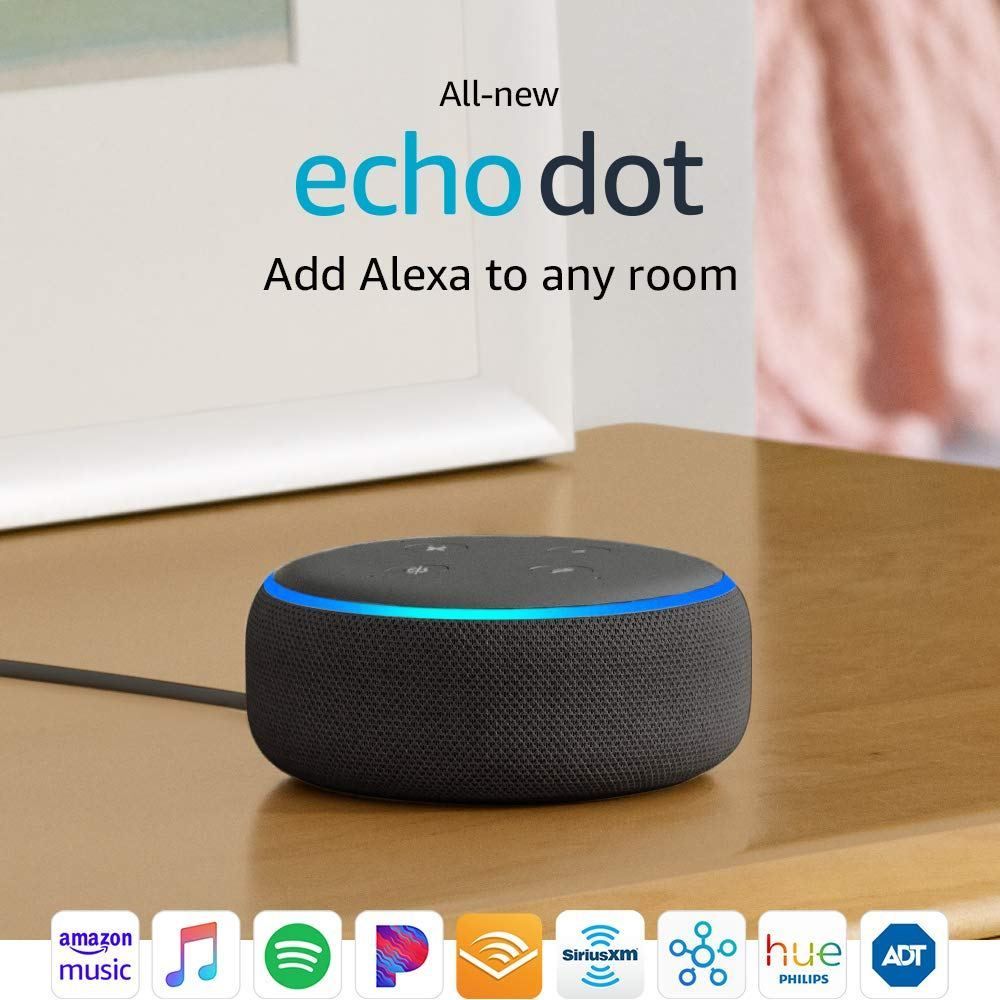 Amazon Alexa Echo Dot (3rd Gen) - Improved Smart Speaker and WiFi Switch Control Device 106865