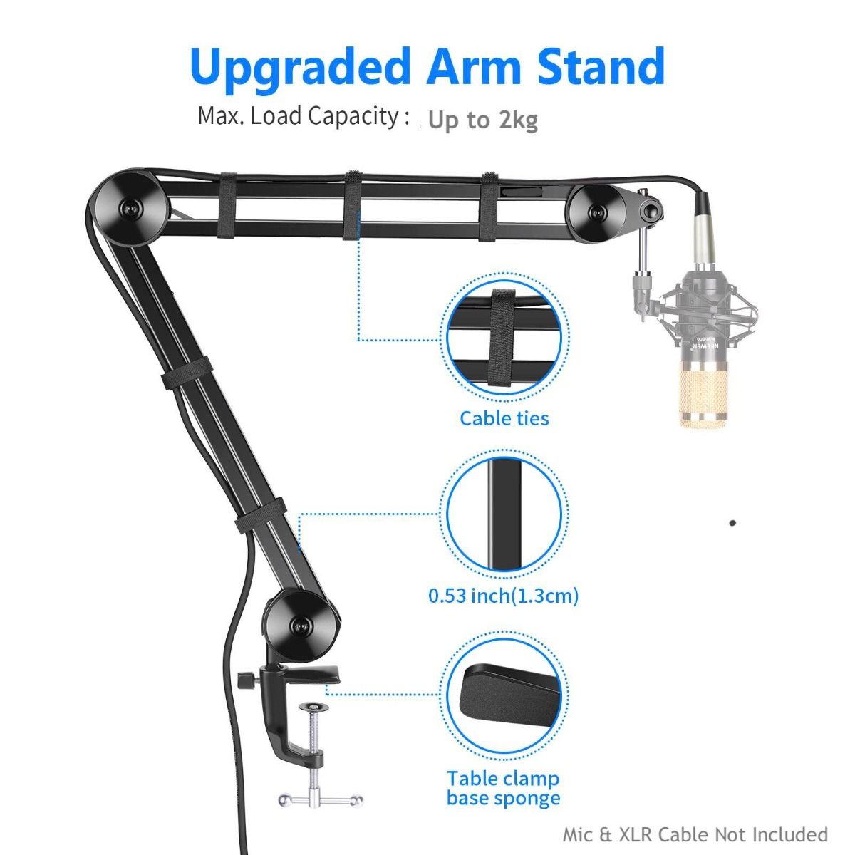Microphone Arm Stand- Monster Arm (Load Capacity up to 2kg)