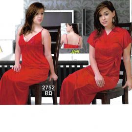 Red 2 piece nightwear for women 106750