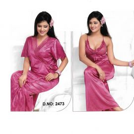 Soft pink 2 piece nightwear for women 106752