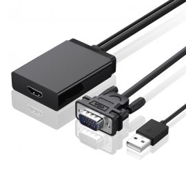 UGREEN 1080P VGA to HDMI Video Audio Adapter - Black 1007528