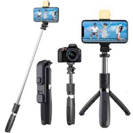 Q07 Bluetooth Selfie Stick with Light and Bluetooth Remote Control
