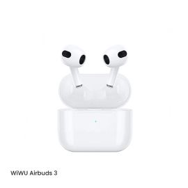 WiWU Airbuds 3 HF Sound Magsafe Charging With Silicone Case & 1M Lightning Cable - White