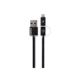 Remax RC-020t Aurora Series LED 2 IN 1 Lightning And Micro USB Fast Charging Data Cable in BD at BDSHOP.COM
