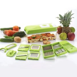 PLATINUM 16-In-1 Quicker Vegetable Chipper Slicer Grater & Chopper Vegetable & Fruit Grater & Slicer  (1 Chopper, 16 Slicer)