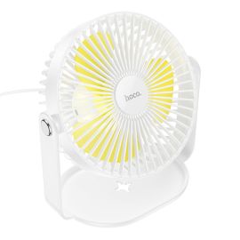 Hoco F14 Multi functional Wired Desktop Table Fan With Night Light