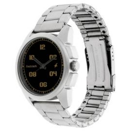 Fastrack Silver Stainless Steel Strap Black Dial Men's Watch (NM3124SM02) in BD at BDSHOP.COM