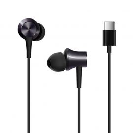 Xiaomi Piston Type-C Earphone In-ear Stereo Aluminum alloy Earbuds Headphone With Mic - Black 1007902