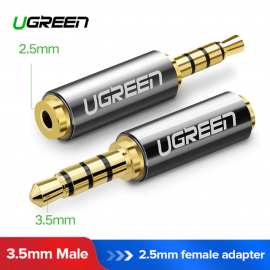 Ugreen  3.5mm Male Jack to 2.5mm Female Plug 4 Pole Head Phone  Audio Adapter Connector for Cable 107733