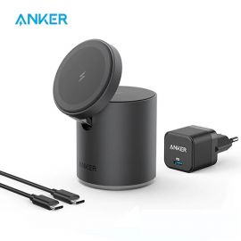 Anker 623 Magnetic Wireless Charger (MagGo) 2-in-1 Compatible with Magsafe Case for iPhone 13/12 Series for AirPods Pro