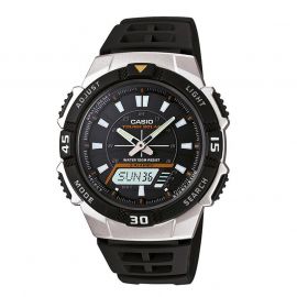 Casio Dual Time (Analog+Digital) Men's AQ-S800W-1EV Black Resin Quartz Watch 106838