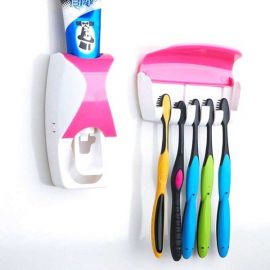Automatic Toothpaste Squeezing Device Plastic Toothbrush Holder