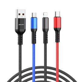 Awei CL-971 3 in 1 USB Cable (Micro, iPhone, Type-C)
