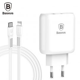 Baseus 32W Quick Charger with Type-C to Lightning Cable In Bdshop