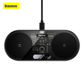 BASEUS BS-W528 Digital LED Display 2 in 1 20W Wireless Charger