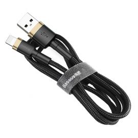 Baseus Cafule Cable Durable Nylon Braided Wire USB / Lightning 1.5A 2M black-gold (CALKLF-CV1) in BD at BDSHOP.COM