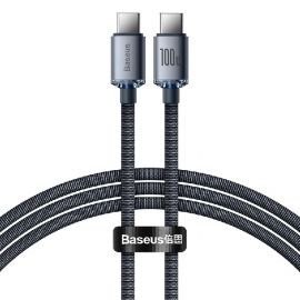 Baseus CAJY000601 Crystal Shine Series 100W 2.4A Fast Charging USB Type-C to Type-C Cable (1.2m/3.9feet)