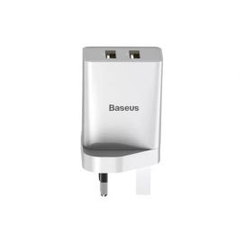 Baseus CCFS-S02 Speed Mini Dual USB Travel Charger (10.5W, UK, Wall Plug)