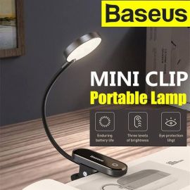 Baseus Mini Clip Lamp for Book Reading, Aquarium, Laptop Keybaord Light- Rechargeable, Portable and useful (DGRAD-0G )