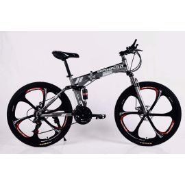 Begasso Mountain Folding Bicycle (6 Knives, 26 Inch, Double suspension)
