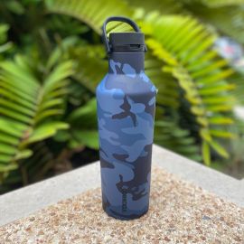 Blue Camo Portable Stainless Steel Water Bottle - 500ml In Bdshop