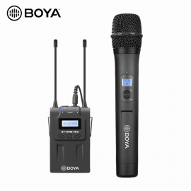 BOYA BY-WM8-PRO-K3 UHF Wireless Interview Mic with One Receiver and One Handheld Dual Microphone in BD at BDSHOP.COM