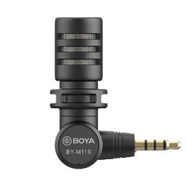 Original BOYA BY-M110 Miniature  3.5mm TRRS Condenser Microphone For Smartphone/Laptop/Tablet & Others