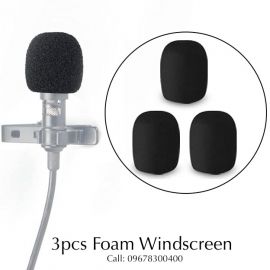 Lavalier Microphone Windscreen Foam- Compatible with BOYA M1, Maono 100R and Similar Clip Microphones (3pcs Pack)