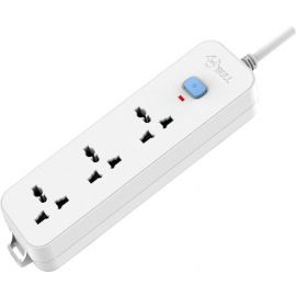 Bull Extension Power Strip 3 Socket And 1 Switch White in BD at BDSHOP.COM