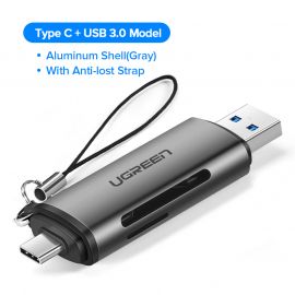 Card Reader USB3.0 and Type-C to SD and Micro SD (Ugreen- 50706) 107117