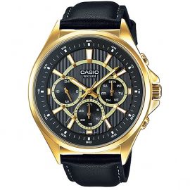 Casio golden touch leather belt watch for men (MTP-E303GL-1AV) 106073