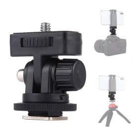 Cold Shoe Tripod Mount Adapter for Camera, Microphone, Video Light