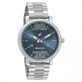 Fastrack Fundamentals Blue Dial Stainless Steel Strap Watch (NN38052SM03) in BD at BDSHOP.COM
