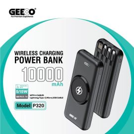 Geeoo P320 10000mAh Wireless Power Bank In bdshop