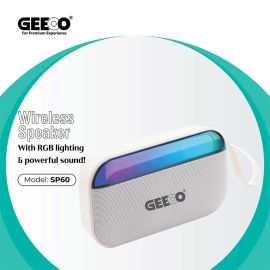 Geeoo SP60 Portable Bluetooth Speaker With RGB Lighting and Stereo Sound