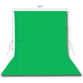 Green Screen Backdrop for Video & Photo Studio (100% Muslin Cotton Green Screen) 1007132