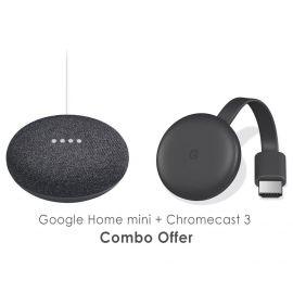 Google Home mini and Chromecast 3 Combo Offer (Make TV Smart and Control with Voice Commands) 106953
