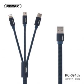 Remax RC-094th Kerolla TPE 3 in 1 USB Fast Charging Cable in BD at BDSHOP.COM