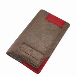 Genuine Leather Wallet (Long Shape, Saddle Brown) 101046
