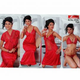 Mannat gorgeous Indian nightwear combo set of 5pcs 105556