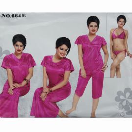 Women Pink Color Nightwear(6pcs) 106305