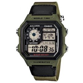 Casio Military Look World Time Watch For Men- (AE-1200WHB-3B) 101080