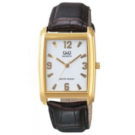 Men's  Brown Leather White Dial Watch- VG30J104Y 100626