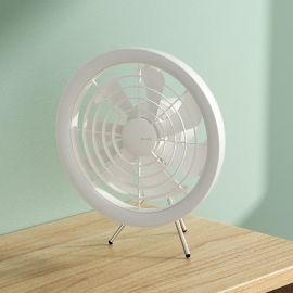 JISULIFE FA17 Outdoor Camping Rechargeable Fan With LED Light - White Color