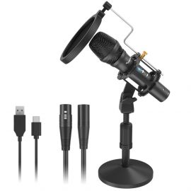MAONO HD300T/ HD300 Series USB/XLR Cardioid Dynamic Microphone- Ideal for Home Studio, Vocal, Podcast, Singing- Mute function, volume adjustment function XLR Microphone & USB Microphone