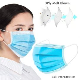 Melt blown Filter Surgical Mask with Nose bar & Comfortable Ear-loop (3ply, 50pcs in a Box) in BD at BDSHOP.COM