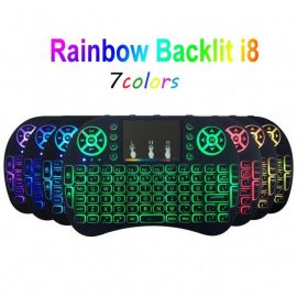 7 Color RGB Backlit Wireless 2.4G Keyboard with Touch pad Air Mouse for Computer, Mobile TV Box 106833