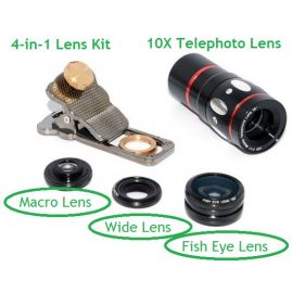 Mobile Zoom Lens- 4-in-1 (Telephoto, Fish Eye, Macro and Wide Angle Lens) 107230