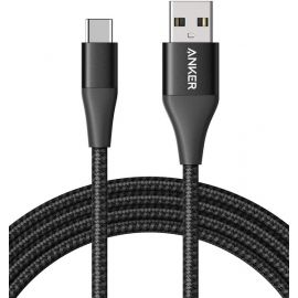 Anker PowerLine+ II USB-C to USB-A 2.0 Cable -6ft Black