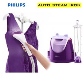 Philips Auto Garment Steamer- GC508 with Adjustable double pole 3 steam settings Glove, Hanger, Pleatmake 107549